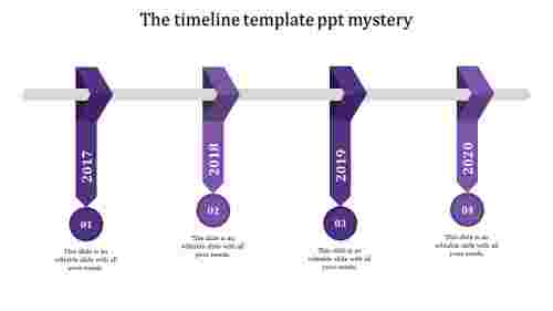 timeline template ppt-The timeline template ppt mystery-4-purple